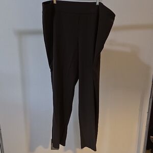 Ladies Roz & Ali Classic Black Straight Leg Pants